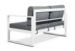 Real Flame Baltic White Powder Coated Aluminum Outdoor Loveseat .