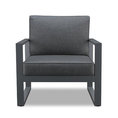 Real Flame Baltic Patio Chair with Cushion Frame Color: Gray .