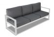 Shop Baltic Outdoor Sofa in White with Grey Cushion - Overstock .