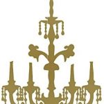 Amazon.com: Baroque Chandelier Wall Decal (Gold, 24" (H) X 13" (W .