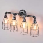 Amazon.com: Decomust Industrial Iron Water Pipe Wall Light Fixture .