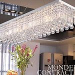 CRYSTOP Rectangle Crystal Chandeliers Dining Room Modern Ceiling .