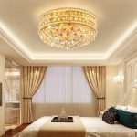 Modern Crystal Round Ceiling Chandelier Lights Gold Luxurious .