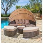 Behling Canopy Patio Daybed with Cushions in 2020 | Outdoor daybed .