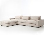 Bloor Beige Contemporary 5 Piece Corner Sectional Sofa | Zin Ho