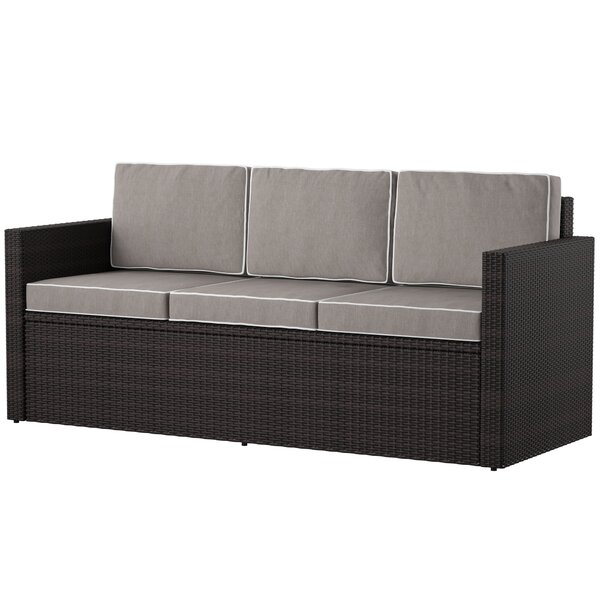 Belton Patio Sofa with Cushions & Reviews | AllMode