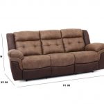 Mesa Brown Faux Leather Motion Reclining Sofa | Big Lo