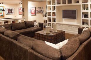 Large U-shaped sectional. Excellent gathering spot for the .