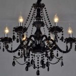 Black Chandelier DIY -- but all white to hang above the altar. I .