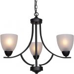 Amazon.com: VINLUZ 3 Light Shaded Contemporary Chandeliers with .