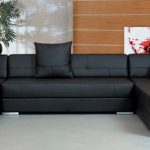 Black Sectional Couches in 2020 | Black leather sofa living room .