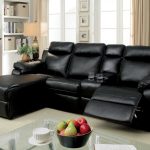 CM6781BK 2 pc hardy black faux leather sectional sofa with chaise .