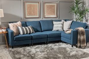 Amazon.com: Christopher Knight Home Zahra Fabric Sectional Couch .
