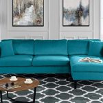 Amazon.com: Mid Century Modern Velvet Sectional Sofa, L-Shape .