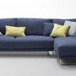 Modern Dark Blue Fabric Sectional Sofa - Lucas | Fabric Sectional .