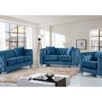 Destry Light Blue sofa set -Buy ($1100) in a modern furniture .