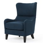 Noble House Quentin Navy Blue Fabric Sofa Chair-12566 - The Home Dep