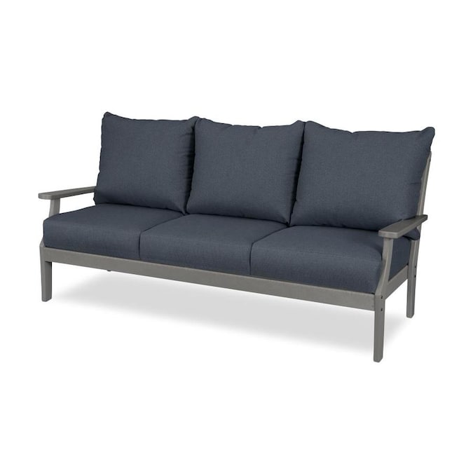POLYWOOD POLYWOOD® Braxton Deep Seating Sofa in Slate Grey .