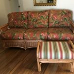 Braxton Culler Wicker Rattan Bamboo Sofa With Ottoman Honey .