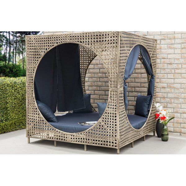 Brennon Cube Patio Daybed with Cushions | Patio daybed, Outdoor .