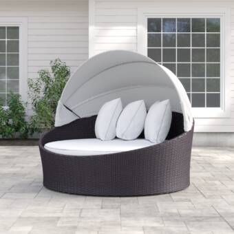 Brentwood Patio Daybed with Cushions | Patio daybed, Daybed canopy .