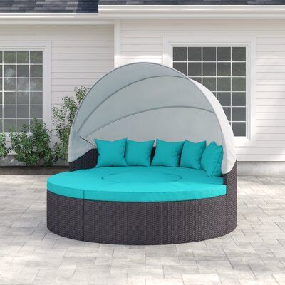 Sol 72 Outdoor Brentwood Patio Daybed with Cushions Cushion Color .