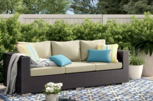 Sol 72 Outdoor™ Brentwood Patio Sofa with Cushions & Reviews | Wayfa