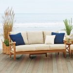 Brunswick Teak Patio Sofa with Cushions & Reviews | Joss & Ma