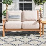 Brunswick Teak Patio Sofa with Cushions & Reviews | Birch La