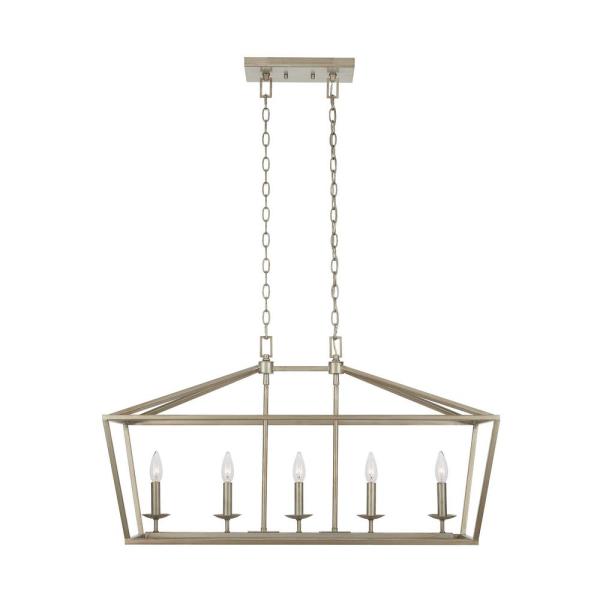 Home Decorators Collection Weyburn 5-Light Antique Silver Caged .