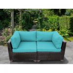 Sol 72 Outdoor Fernando Patio Loveseat with Cushions | Outdoor .