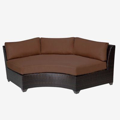Rosecliff Heights Camak Patio Sofa with Cushions Color: | Wicker .