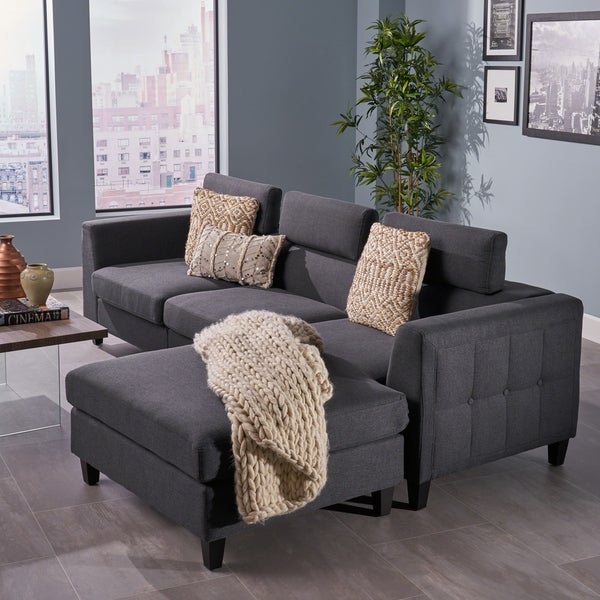 Shop Amias Modern Chaise Sectional Sofa Set by Christopher Knight .