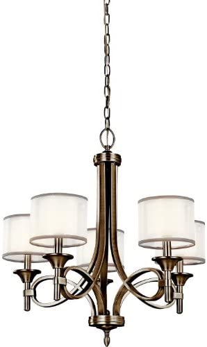 Kichler 42381AP, Lacey Candle Chandelier Lighting with Shades, 5 .