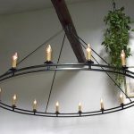 Ace Wrought Iron Custom Double Ring Chandeliers, Hand-Forged by .