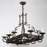 A beautifully designed rectangular wrought iron chandelier from .