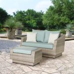 Wade Logan Castelli Loveseat and Ottoman with Cushions | Outdoor .