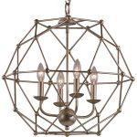 Cavanagh 4 - Light Unique / Statement Geometric Chandelier | Globe .