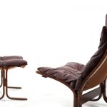 Vintage 2 Highback Lounge Chairs & Ottoman by Ingmar Relling for .