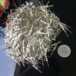 100Pc Silver Bowtie Pins CRYSTAL Chandelier Lamp Jewelry Make .