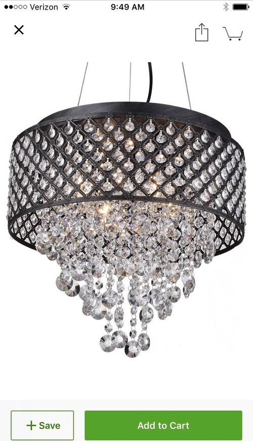 What bathroom vanity light should I pair with this chandelie