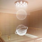 60 x 60 cm round glass ceiling lamp chandelier for low ceiling .