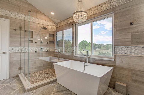 Add A Touch Of Glamor To Your Master Bath with a Bathroom Chandeli