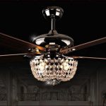 Crystal Chandelier Ceiling Fan Combo … | Ceiling fan chandelier .