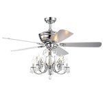 Warehouse of Tiffany Silver Orchid Finlayson 52 in. Indoor Chrome .