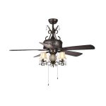 Home Accessories Inc 52-in Brown Indoor Ceiling Fan with Light Kit .