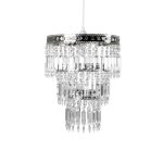 Tadpoles 14 in. x 20 in. 1-Light Faux-Crystal & Chrome Pendant .