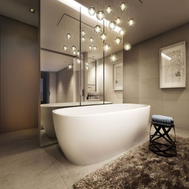33 Captivating Bathroom Chandelier Ideas | Homeohol