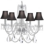Crystal Chandelier With Black Shade - Traditional - Chandeliers .