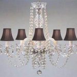 Authentic All Crystal Chandelier with Black Shades! - - Amazon.c